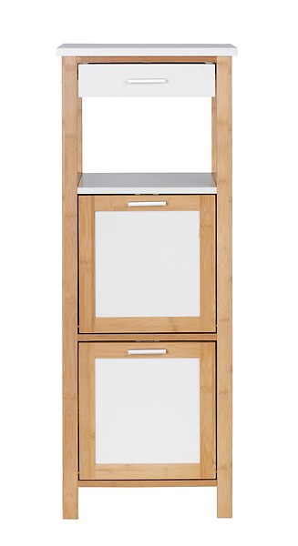 WENKO - Étagère 2 compartiments avec tiroir Finja - L.34xH.89xP.30cm - large