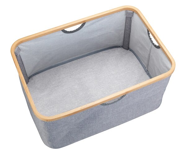WENKO - Panier à linge pliable Bahari bambou - large