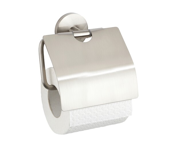 WENKO - Dérouleur papier Cuba - Zinc moulé - Argent - Sans perçage - large