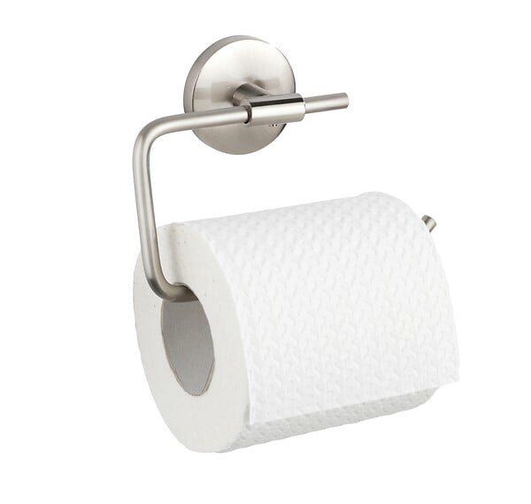 WENKO - Dérouleur papier WC mural - Acier inoxydable - Cuba Mat - large