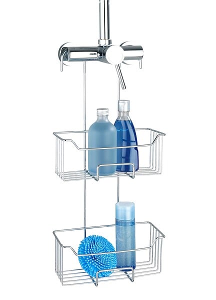 WENKO - Panier de douche - Acier inoxydable - Milo - 2 niveaux - large