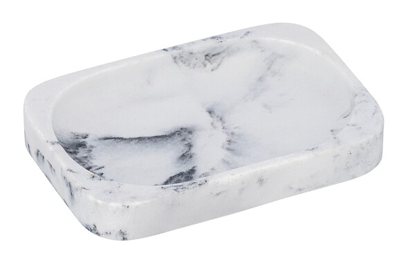WENKO - Porte-savon sur pieds - Polyrésine - Desio - Gris - 12,7cm - large