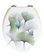 WENKO - Abattant WC MDF bambou - Ovale - Design Ginkgo - vignette