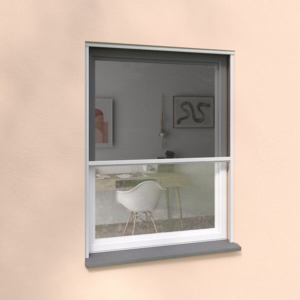 MOUSTIKIT - Moustiquaire enroulable fenêtre Alu - Blanc - L.150xH.160cm - large