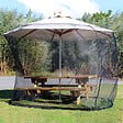 MOUSTIKIT - Moustiquaire parasol polyester - Noir - Diam.300xH.250cm - vignette