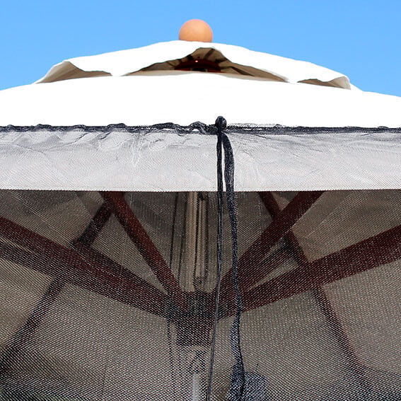 MOUSTIKIT - Moustiquaire parasol polyester - Noir - Diam.300xH.250cm - large