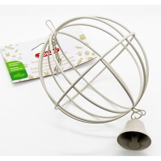 ZOLUX - Boule à foin suspendue métal - Beige - 10cm - large