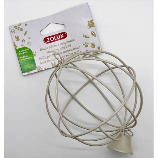 ZOLUX - Boule à foin suspendue métal - Beige - 10cm - large