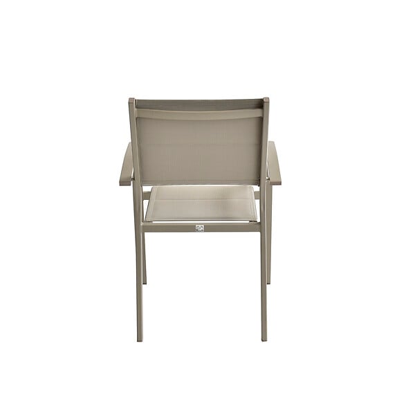 MODE DE VIE - Fauteuil matelassé - Aluminium - Ivory taupe - large