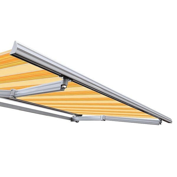 COTE STORE - Store banne manuel Demi coffre 4 x 3 m pour terrasse - Jaune rayé - large