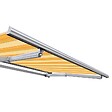 COTE STORE - Store banne manuel Demi coffre 4 x 3 m pour terrasse - Jaune rayé - vignette