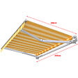 COTE STORE - Store banne manuel 2,5 x 2 m Monobloc pour terrasse - Jaune rayé - vignette