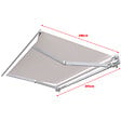 COTE STORE - Store banne manuel 3 x 2,5 m Monobloc pour terrasse - Écru - vignette