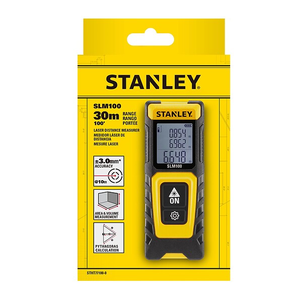 STANLEY - Télémètre laser SLM100 - 30 m - Précision ±3mm - large