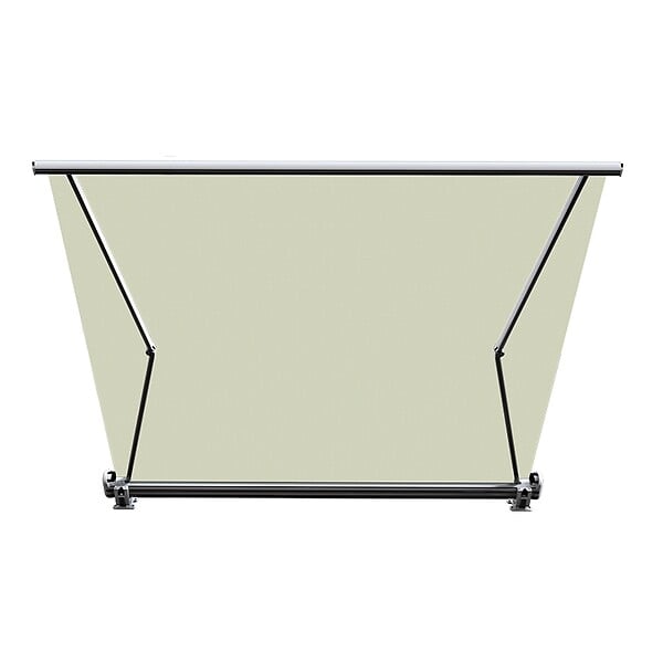 COTE STORE - Store banne coffre intégral 5 x 3,5 m motorisé et manuel extérieur pour terrasse - Écru - large