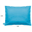 OVIALA - Housse vide de pouf de jardin en polyester azul 140 x 120 cm - Solys - vignette