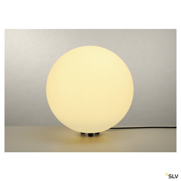 SLV - Borne extérieure blanc SLV ROTOBALL, Ø 50 cm, E27, 24W max, IP44 - large