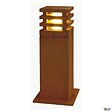 SLV - Borne extérieure SLV RUSTY 40 avec LED intégrée, fonte rouillée - Hauteur 40 cm - vignette