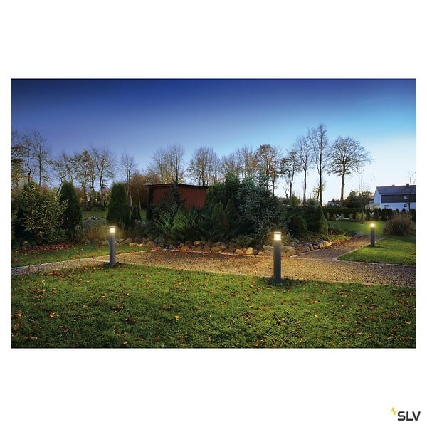 SLV - Borne extérieure SLV F-POL, anthracite, E27, 20W max, IP54 - large