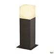 SLV - Borne extérieure SLV GRAPHIT 30, carré, anthracite, E27, 11W - Hauteur 30 cm - vignette