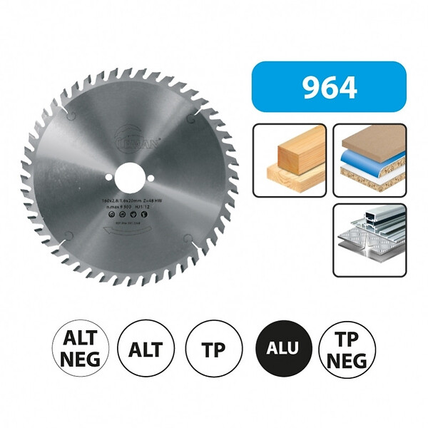 LEMAN - Lame carbure Bois Leman - pour scie circulaire portative - Ø 255mm - 40 dents - large