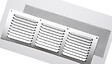 FEPRE - Grille d'aération aluminium mat à visser 10x30cm - vignette