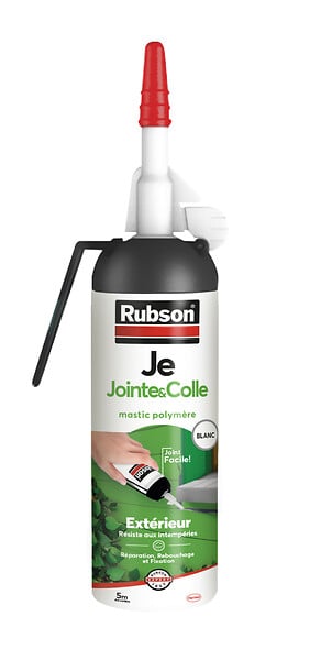 RUBSON - Mastic colle Fixation Joint Blanc 100ml - large
