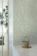 GRANDECO - Papier peint vinyle intisse motif astrid celadon - vignette