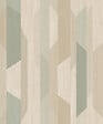 GRANDECO - Papier peint vinyle intissé Kiruna bois vert - L.53x10,05cm - vignette