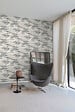 GRANDECO - Papier peint brique - Bleu-gris - L.10,05xl.0,53m - vignette