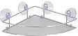 MSV - Étagère d'angle de douche - Acier chromé - MSV - 27x17x4cm - vignette