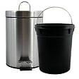 MSV - Poubelle à pédale Inox - Acier inoxydable - 3L - vignette