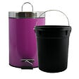 MSV - MSV Poubelle à pédale Inox 3L Violet - vignette