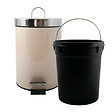 MSV - MSV Poubelle à pédale Inox 3L Beige - vignette
