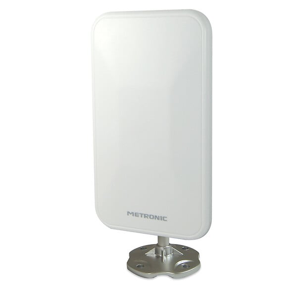 METRONIC - Antenne extérieure active - XP 94 - UHD 4K DAB+ - Blanche - Gain 94 (19.7 dB) - large