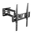 KAORKA - Support TV mural inclinable orientable - Noir - 106 à 140 cm - vignette