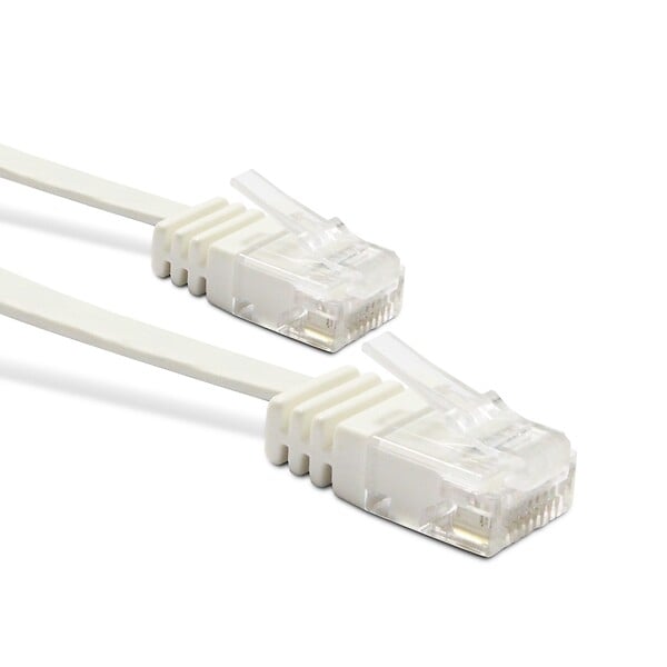 METRONIC - Câble Ethernet RJ45 CAT 6a mâle-mâle droit plat - FTP 5m - large