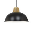 C-CREATION - Suspension métal et bois Mamuto Noir et bois naturel E27 - vignette