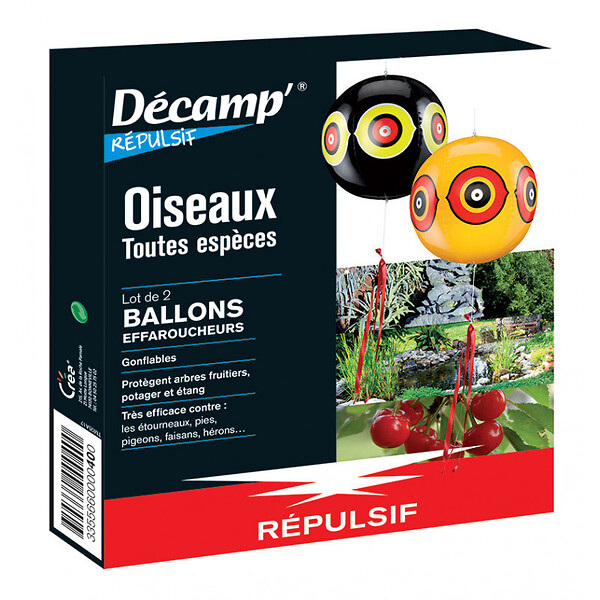 DECAMP - Ballons effaroucheur oiseaux - Lot de 2 - large