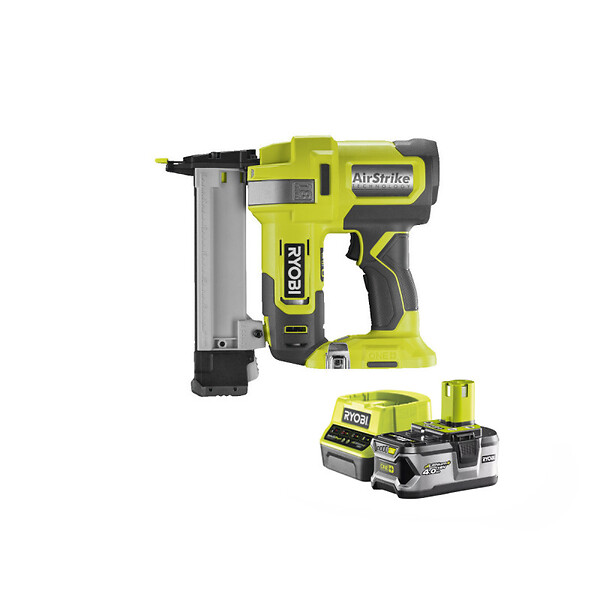 RYOBI - Pack RYOBI Agrafeuse à air comprimé 18V One+ R18GS18-0 - 1 Batterie 4.0Ah - 1 Chargeur rapide RC18120-140 - large