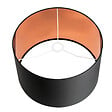 SLV - Abat-jour Rond Fenda Slv - Ø 455mm - H 280mm - Textile - Noir Et Cuivre - vignette