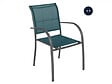 HESPERIDE - Lot de 4 fauteuils de jardin en texaline Piazza Bleu Canard / Graphite - Hespéride - vignette