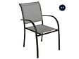 HESPERIDE - Lot de 4 fauteuils de jardin en texaline Piazza Galet/Graphite - vignette