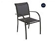 HESPERIDE - Lot de 4 fauteuils de jardin en texaline Piazza Gris anthracite/Graphite - vignette