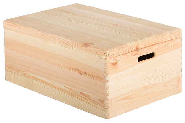 ASTIGARRAGA KIT LINE - Caisse avec couvercle en pin brut 60x40x23 - large