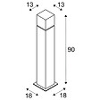 SLV - Borne extérieure SLV SQUARE POLE en inox 304, E27, 20W - Hauteur 90 cm - vignette