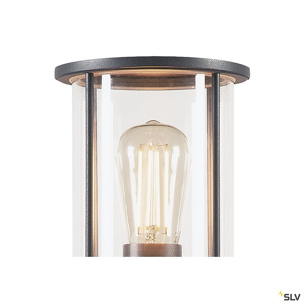 SLV - Borne extérieure SLV PHOTONIA, anthracite E27, 60W - Hauteur 90 cm - large