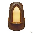 SLV - Borne extérieure SLV RUSTY CONE, coloris rouille, E14, 11W pour jardin - Hauteur 24 cm - vignette