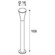 SLV - Borne extérieure SLV ALPA CONE, anthracite, E27, 24W pour éclairage extérieur - Hauteur 100 cm - vignette