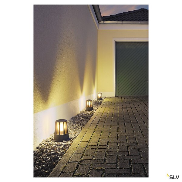 SLV - Borne extérieure anthracite SLV CONE,  E27, 100W max, IP54 - large